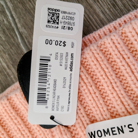 NWT Adidas Women's 'Vapour Pink' Winter Knit Headband - Picture 3 of 4